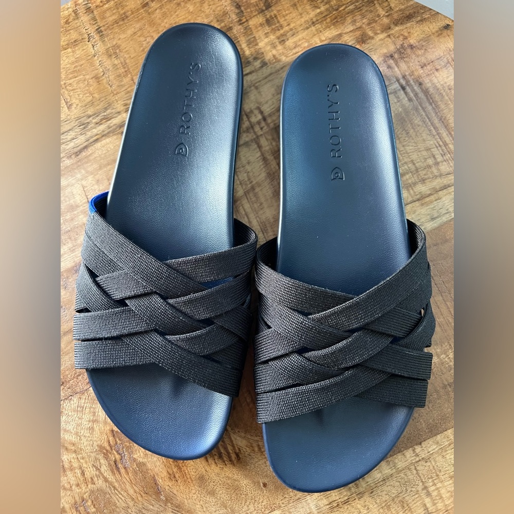 Rothy's the Slide Night Sky Navy Blue and Black